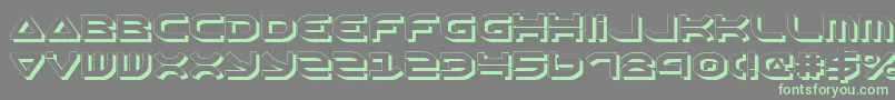 Шрифт OberonShadow – зелёные шрифты на сером фоне