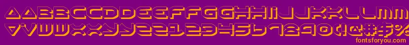 OberonShadow Font – Orange Fonts on Purple Background