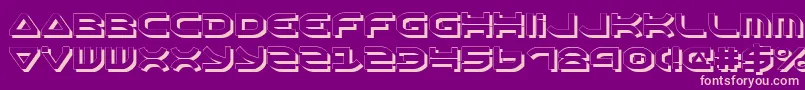 Fonte OberonShadow – fontes rosa em um fundo violeta