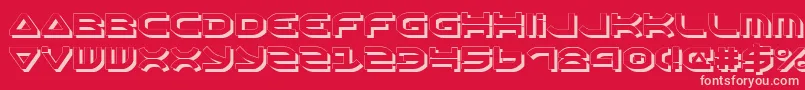 OberonShadow Font – Pink Fonts on Red Background
