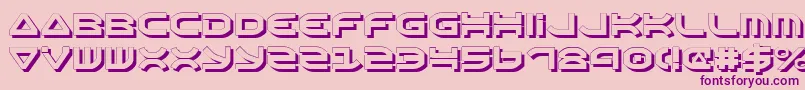 OberonShadow Font – Purple Fonts on Pink Background