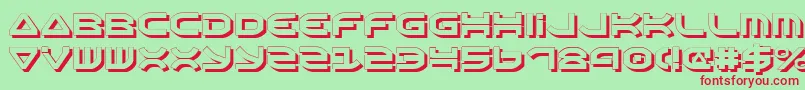 OberonShadow Font – Red Fonts on Green Background