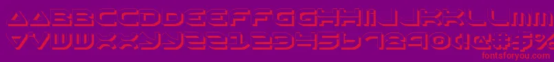 OberonShadow Font – Red Fonts on Purple Background