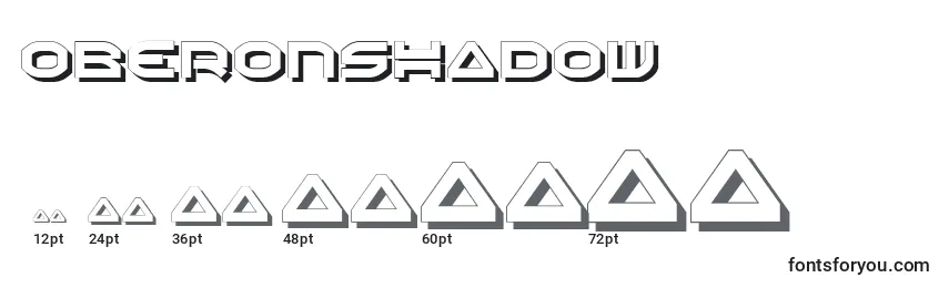 OberonShadow-fontin koot