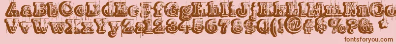 Barber Font – Brown Fonts on Pink Background