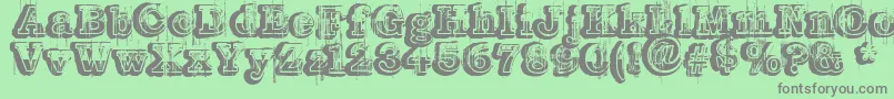 Barber Font – Gray Fonts on Green Background