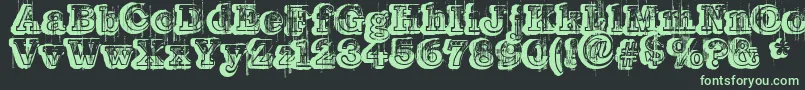Barber Font – Green Fonts on Black Background
