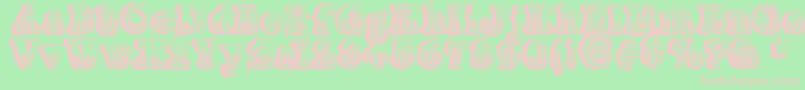 Barber Font – Pink Fonts on Green Background