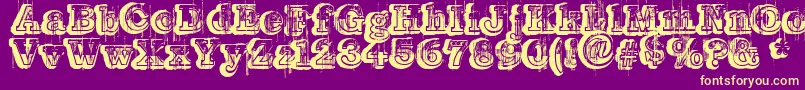 Barber Font – Yellow Fonts on Purple Background