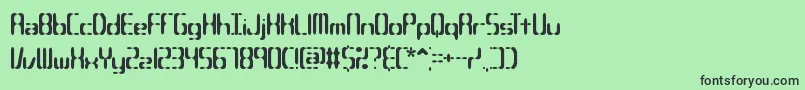 フォントCompliantConfuse2sBrk – 緑の背景に黒い文字