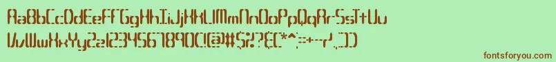 Шрифт CompliantConfuse2sBrk – коричневые шрифты на зелёном фоне