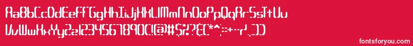 CompliantConfuse2sBrk Font – White Fonts on Red Background