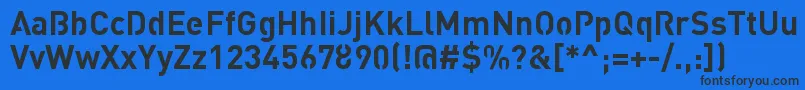 フォントStreetvertisingBoldPublic – 黒い文字の青い背景