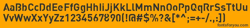 StreetvertisingBoldPublic-Schriftart – Schwarze Schriften auf orangefarbenem Hintergrund