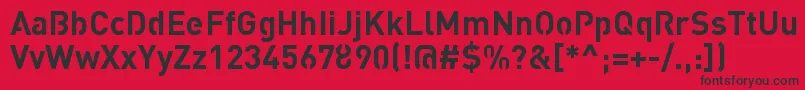 Czcionka StreetvertisingBoldPublic – czarne czcionki na czerwonym tle
