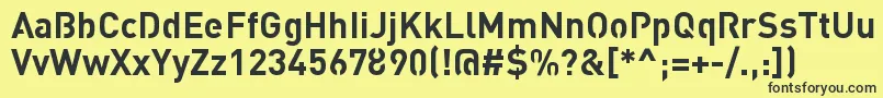 StreetvertisingBoldPublic-fontti – mustat fontit keltaisella taustalla