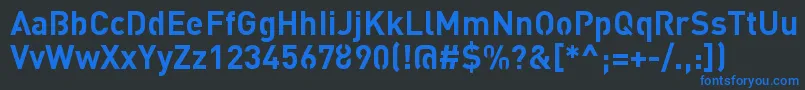 Шрифт StreetvertisingBoldPublic – синие шрифты на чёрном фоне