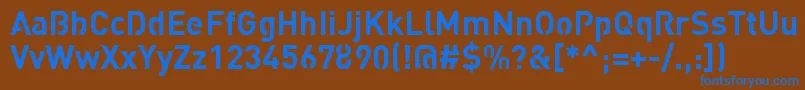 フォントStreetvertisingBoldPublic – 茶色の背景に青い文字
