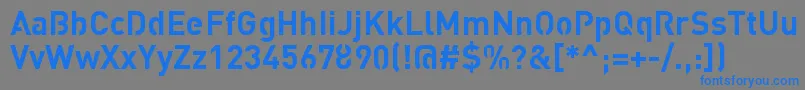フォントStreetvertisingBoldPublic – 灰色の背景に青い文字