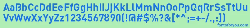 StreetvertisingBoldPublic Font – Blue Fonts on Green Background