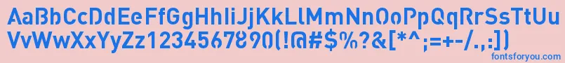 フォントStreetvertisingBoldPublic – ピンクの背景に青い文字