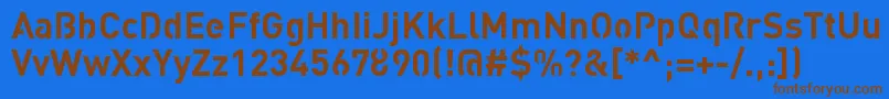 Czcionka StreetvertisingBoldPublic – brązowe czcionki na niebieskim tle