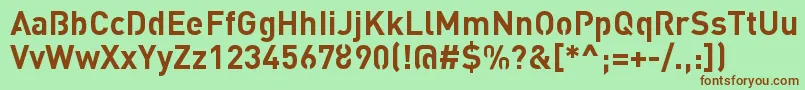 Шрифт StreetvertisingBoldPublic – коричневые шрифты на зелёном фоне