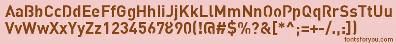 StreetvertisingBoldPublic Font – Brown Fonts on Pink Background
