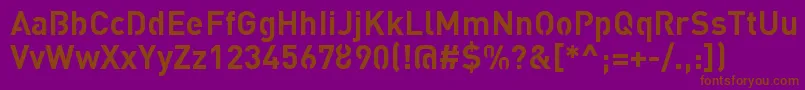 StreetvertisingBoldPublic-Schriftart – Braune Schriften auf violettem Hintergrund