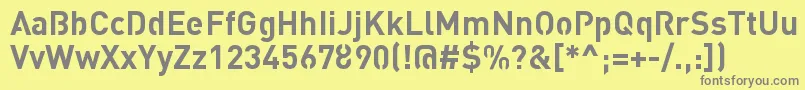 フォントStreetvertisingBoldPublic – 黄色の背景に灰色の文字