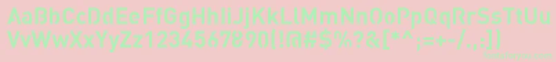 Fonte StreetvertisingBoldPublic – fontes verdes em um fundo rosa