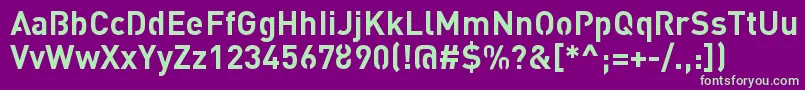StreetvertisingBoldPublic-fontti – vihreät fontit violetilla taustalla