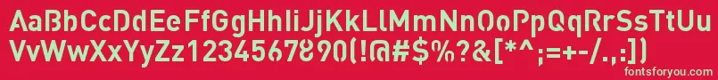 フォントStreetvertisingBoldPublic – 赤い背景に緑の文字