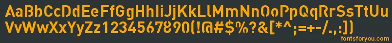 StreetvertisingBoldPublic-fontti – oranssit fontit mustalla taustalla