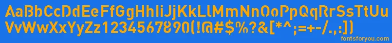 Шрифт StreetvertisingBoldPublic – оранжевые шрифты на синем фоне