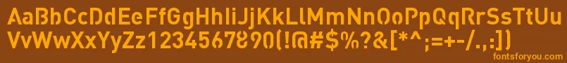 StreetvertisingBoldPublic Font – Orange Fonts on Brown Background