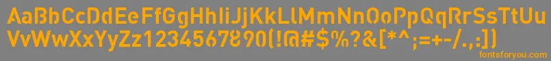 Czcionka StreetvertisingBoldPublic – pomarańczowe czcionki na szarym tle