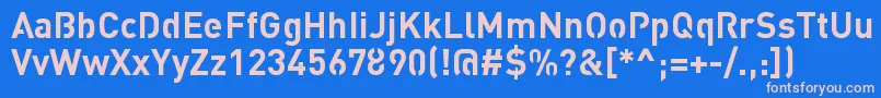 フォントStreetvertisingBoldPublic – ピンクの文字、青い背景
