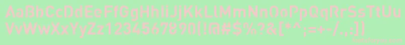 Czcionka StreetvertisingBoldPublic – różowe czcionki na zielonym tle