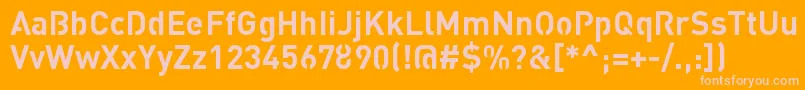 Шрифт StreetvertisingBoldPublic – розовые шрифты на оранжевом фоне