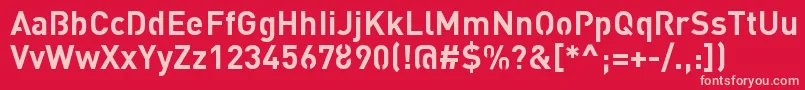 StreetvertisingBoldPublic-fontti – vaaleanpunaiset fontit punaisella taustalla