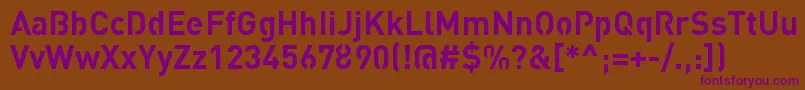 Czcionka StreetvertisingBoldPublic – fioletowe czcionki na brązowym tle