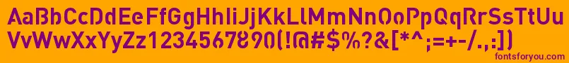StreetvertisingBoldPublic-Schriftart – Violette Schriften auf orangefarbenem Hintergrund