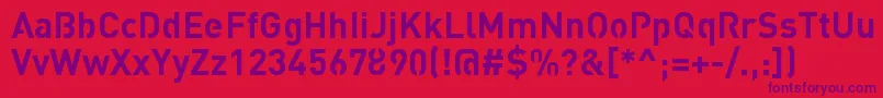フォントStreetvertisingBoldPublic – 赤い背景に紫のフォント