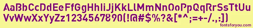 Шрифт StreetvertisingBoldPublic – фиолетовые шрифты на жёлтом фоне