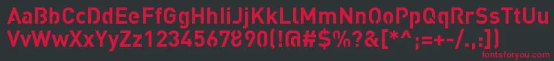 StreetvertisingBoldPublic-fontti – punaiset fontit mustalla taustalla