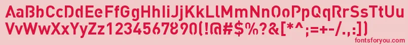フォントStreetvertisingBoldPublic – ピンクの背景に赤い文字