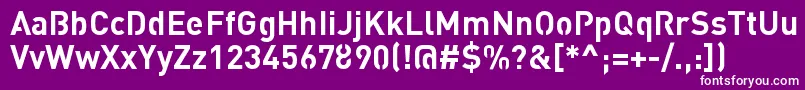 StreetvertisingBoldPublic-Schriftart – Weiße Schriften auf violettem Hintergrund