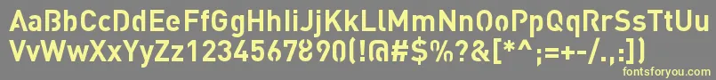 StreetvertisingBoldPublic-fontti – keltaiset fontit harmaalla taustalla
