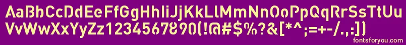 フォントStreetvertisingBoldPublic – 紫の背景に黄色のフォント